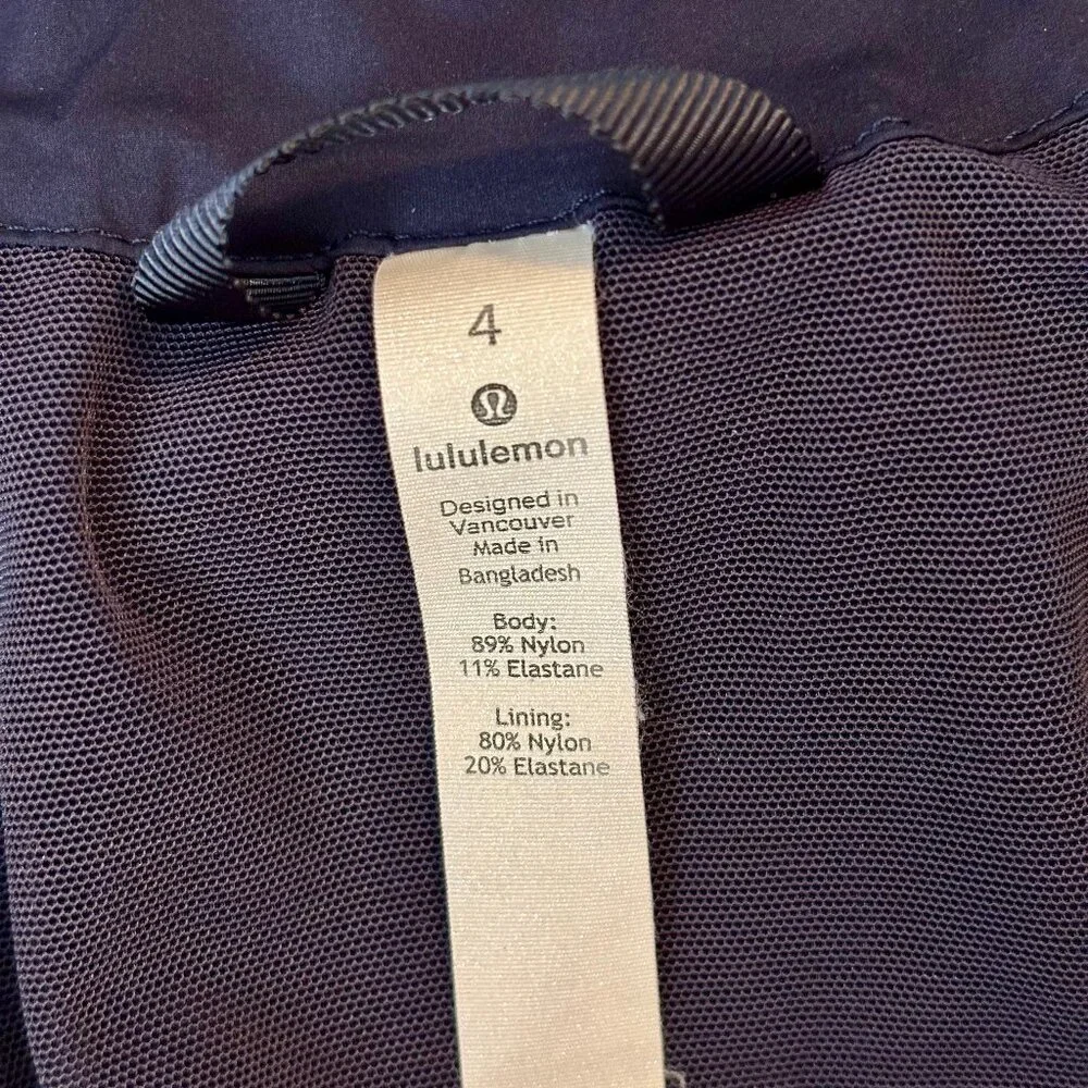 Lululemon Such a Cinch Navy Full Zip Tulip Hem Lightweight Jacket 4